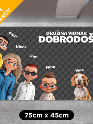 Personaliziran predpražnik - Dom kot iz risanke