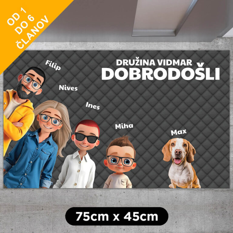 Personaliziran predpražnik - Dom kot iz risanke