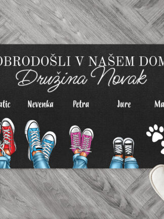 Personaliziran predpražnik - Družinski čevlji
