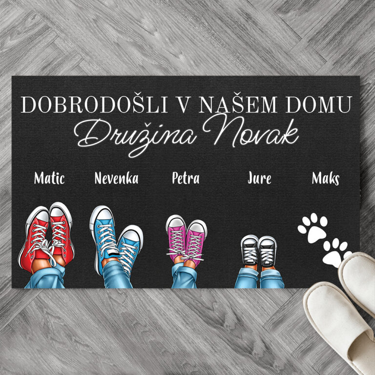 Personaliziran predpražnik - Družinski čevlji