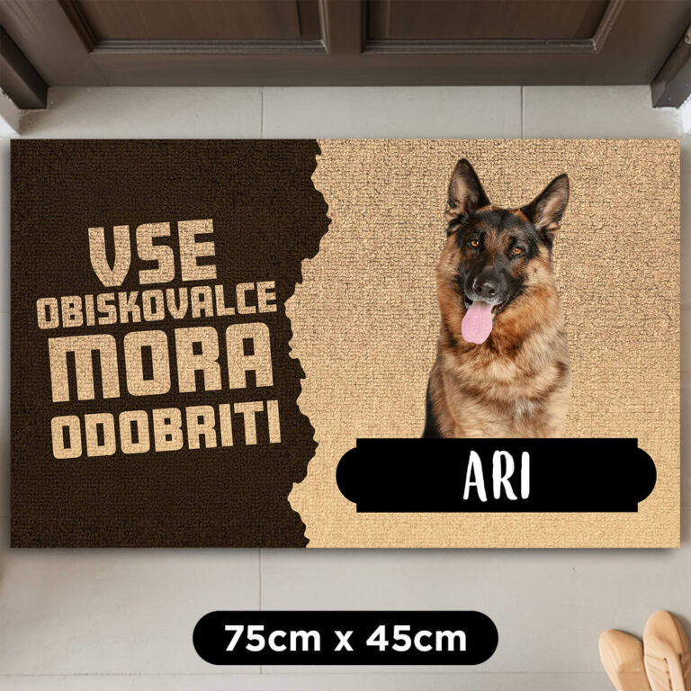 Personaliziran predpražnik - Vse obiskovalce mora odobriti