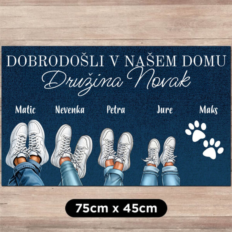 Personaliziran predpražnik - Družinske superge